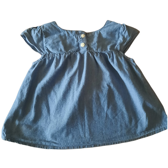 Bundle of 2 Children's Place Size 3T Girl Short Sleeve Blue Purple Tops - Picture 3 of 10